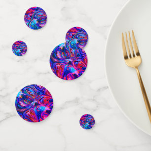 Modern Splash of Purple Hue Paints Confetti