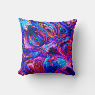 Modern Splash of Purple Hue Paints Cushion