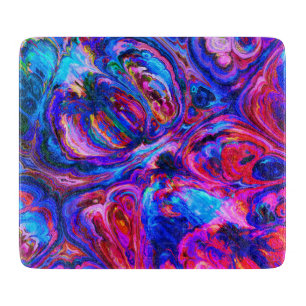 Modern Splash of Purple Hue Paints Cutting Board