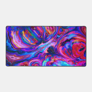 Modern Splash of Purple Hue Paints Desk Mat