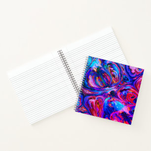 Modern Splash of Purple Hue Paints Notebook