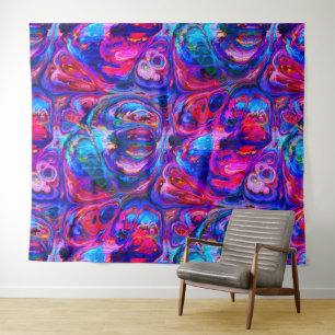 Modern Splash of Purple Hue Paints Tapestry