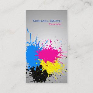 Modern splash professional paint business card