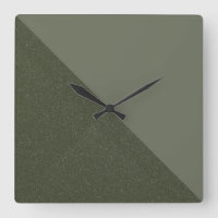 Modern Split Moss Green Wall Clock