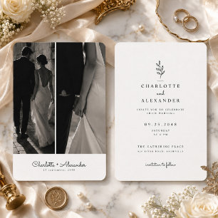 Modern Split Photo Wedding Invitation