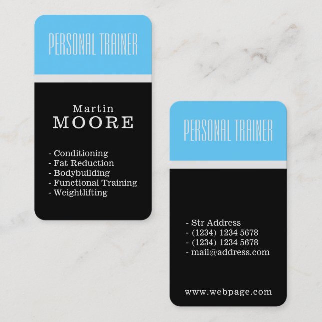 Modern split space elegant cover business card (Front/Back)
