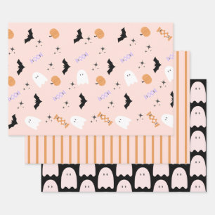 Modern Spooktacular Halloween Party Wrapping Paper Sheet