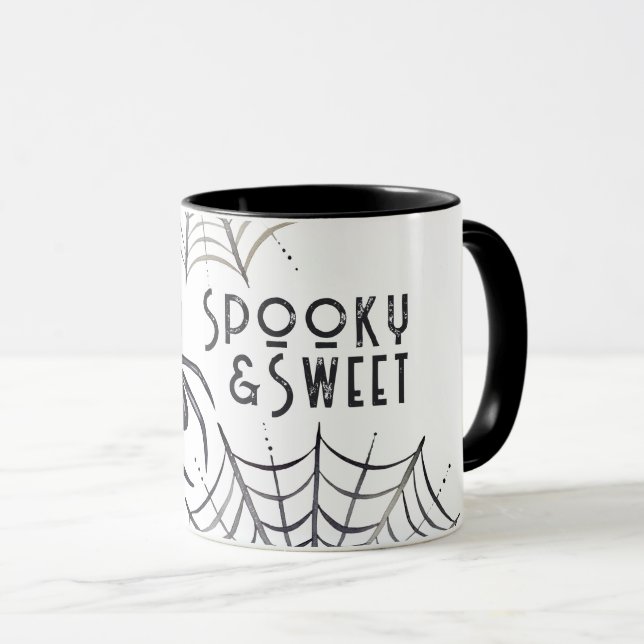Modern Spooky Sweet Spider Mug (Front Right)