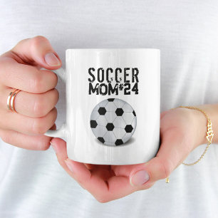 Modern Sports Soccer Mum Cute Simple Player Coffee Mug