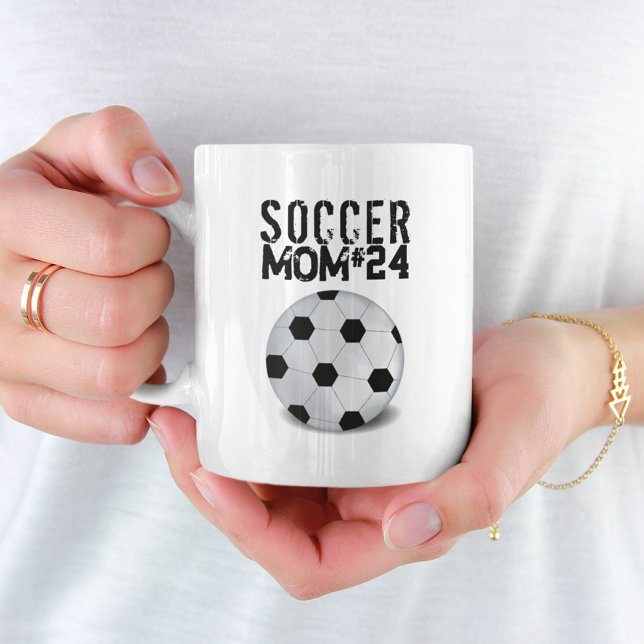 Modern Sports Soccer Mum Cute Simple Player Coffee Mug (Creator Uploaded)