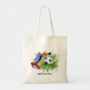 Modern Sports Themed Soccer Ball  Tote Bag