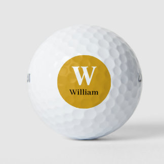 Modern Sporty Custom Initials Golf Balls