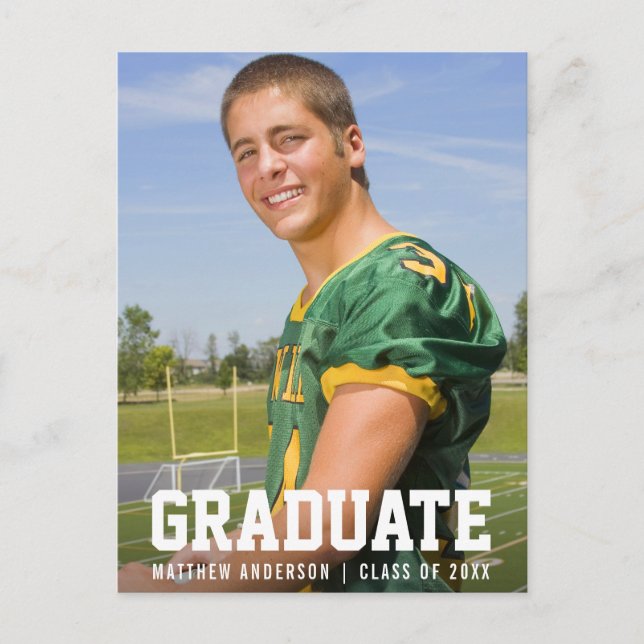 Modern Sporty Graduation Party Invitation Photo (Front)