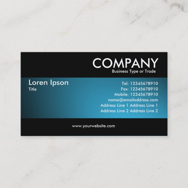 Modern - Spotlit Sky Blue Business Card (Front)