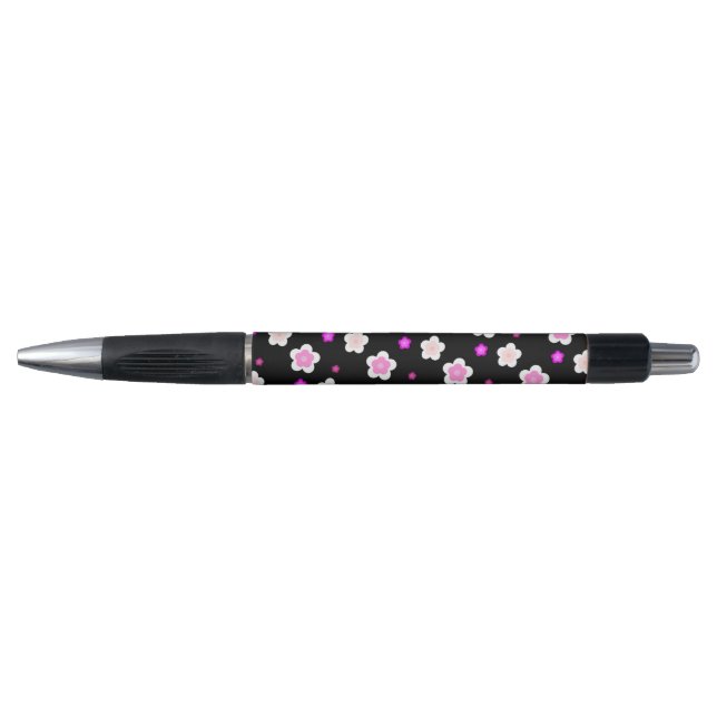 Modern Spring aqua gradient purple flora pattern (Front)