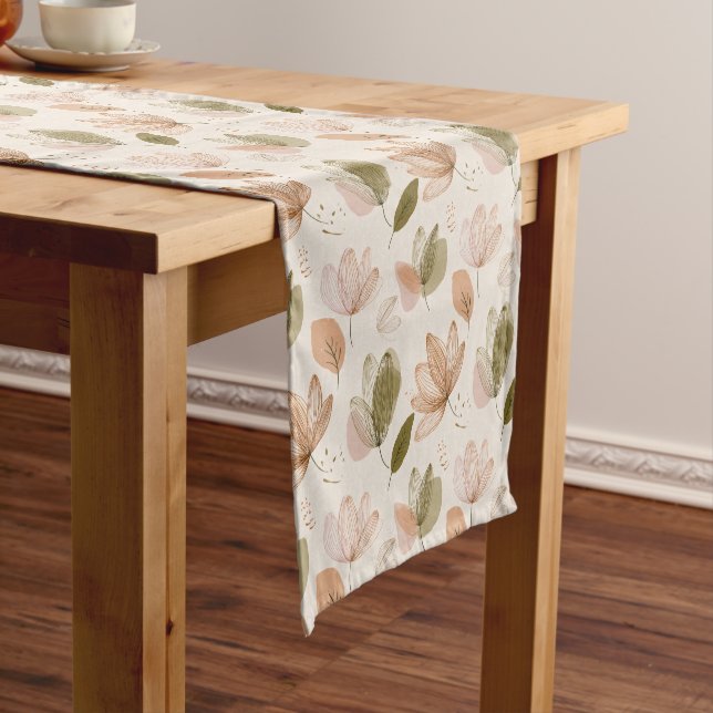 Modern Spring Botanical Floral Table Runner (In Situ)