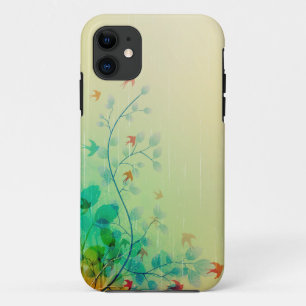 Modern Spring Floral Abstract Art iPhone 11 Case