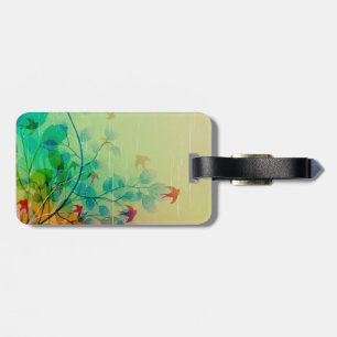 Modern Spring Floral Abstract Art Luggage Tag