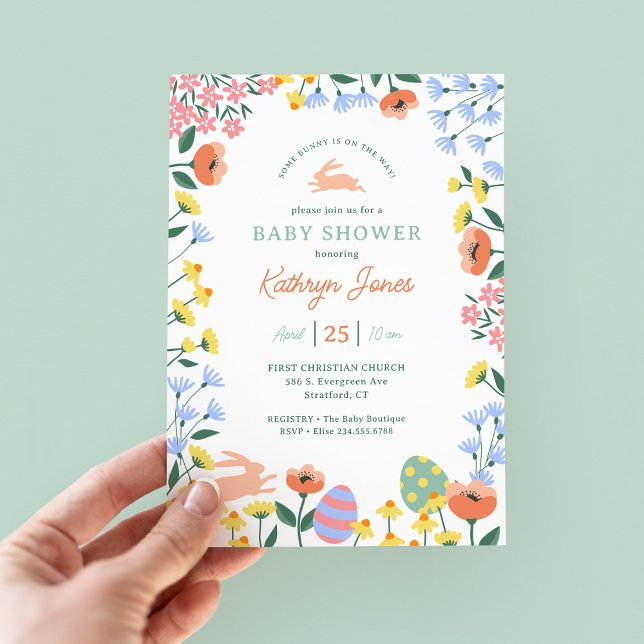Modern Spring Floral Baby Shower Invitation (Creator Uploaded)