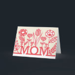 Modern Spring Floral Mother's Day Card<br><div class="desc">Modern Mother's Day Card featuring graphic floral designs by WRKDesigns.</div>