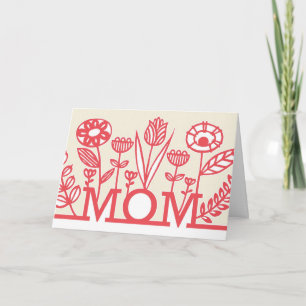 Modern Spring Floral Mother's Day Card