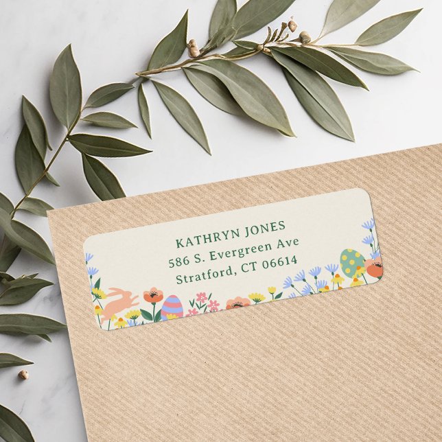 Modern Spring Floral Return Address Label (Creator Uploaded)