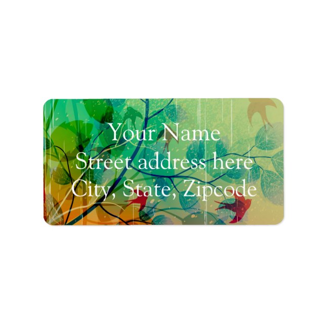 Modern Spring Floral Wedding Label (Front)