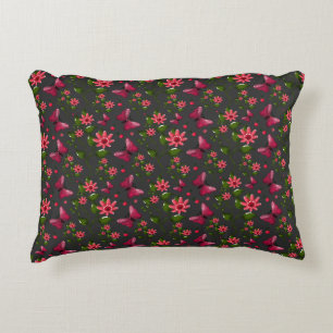 Modern Spring Garden Butterfly Floral gift Decorative Cushion
