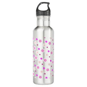 Modern Spring gradient purple flora pattern 710 Ml Water Bottle