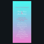 modern spring pink turquoise ombre wedding program<br><div class="desc">modern chic spring ombre turquoise and pink wedding invitations,  fuschia wedding favours,  turquoise ombre wedding favours,  pink ombre party favours.</div>