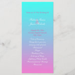 modern spring pink turquoise ombre wedding program<br><div class="desc">modern chic spring ombre turquoise and pink wedding invitations,  fuschia wedding favours,  turquoise ombre wedding favours,  pink ombre party favours.</div>