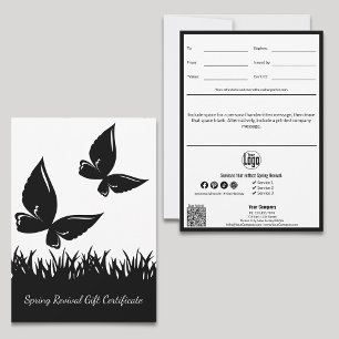 Modern Spring Revival Business Gift Certificate