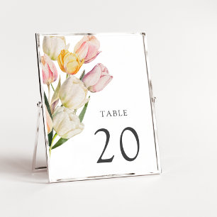 Modern Spring Table Number