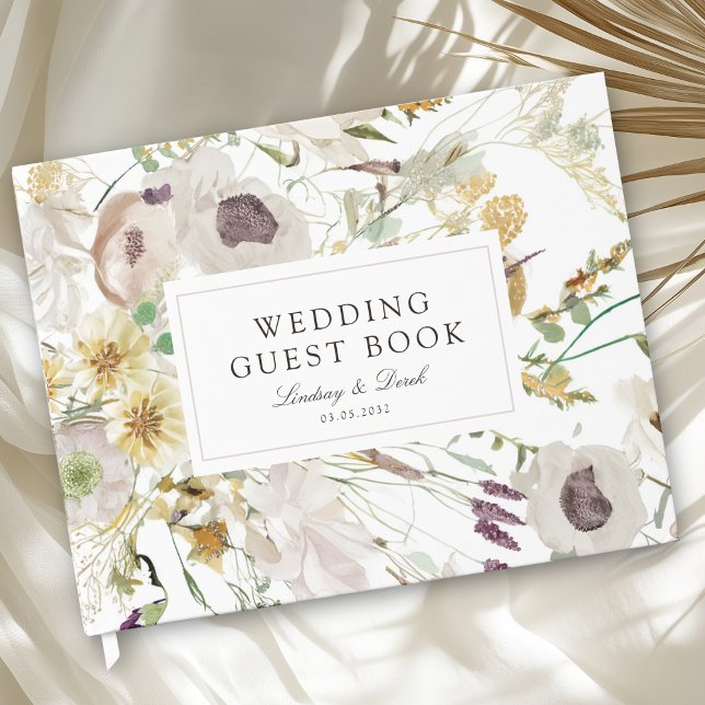 Modern Spring Wedding Guest Book (Modern Spring Wedding Guest Book)