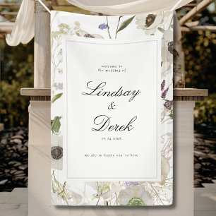 Modern Spring Wedding Welcome Banner