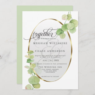 Modern Springtime Eucalyptus BarefootBride™ Invitation