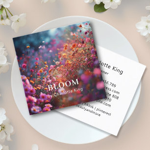 Modern Square – Artistic Bloom Business Card