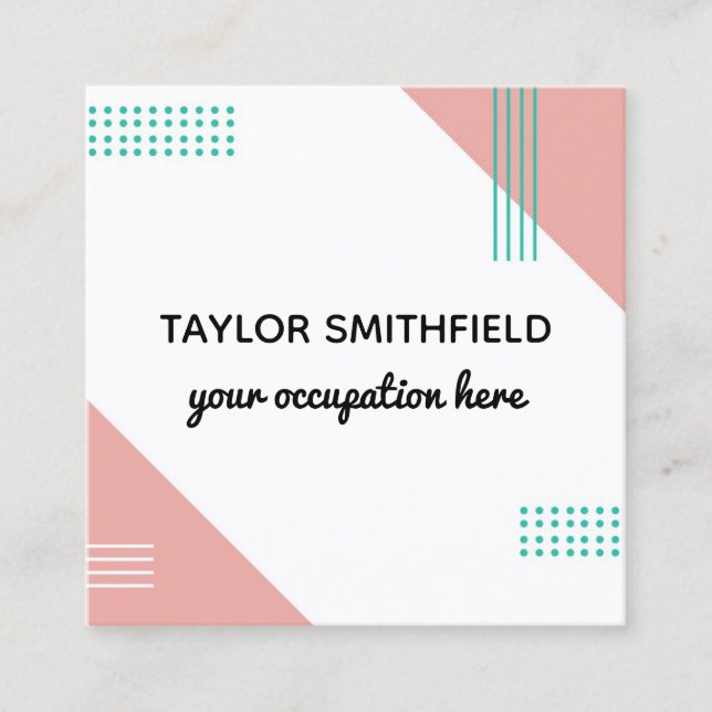 modern square business card (Front)