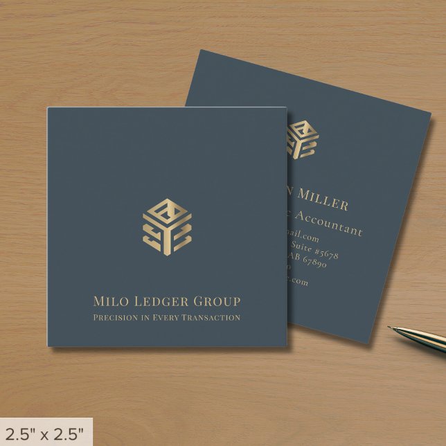 Modern Square Business Cards Custom Logo (Creator Uploaded)