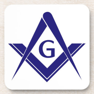 Modern Square & Compasses Coaster