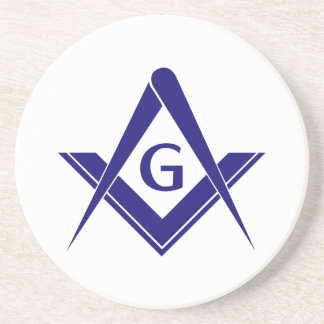Modern Square & Compasses Coaster