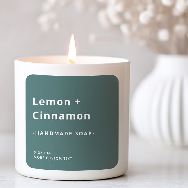 Modern square dusty pine green product label (Modern square dusty pine green product label)