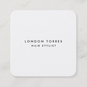 Modern Square Minimalist Trendy Black & White Business Card
