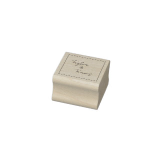 Modern Square Monogram Custom Wedding Stamp