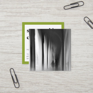 Modern Square Photography Minimalist Black White Business Card