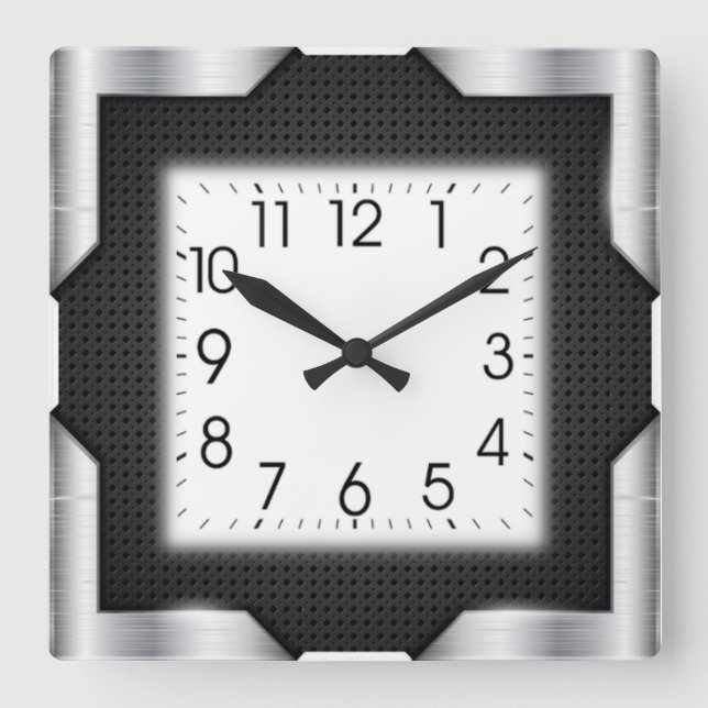 Modern Square Wall Clock (Front)