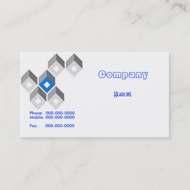 Modern Squares Business Card (Front)