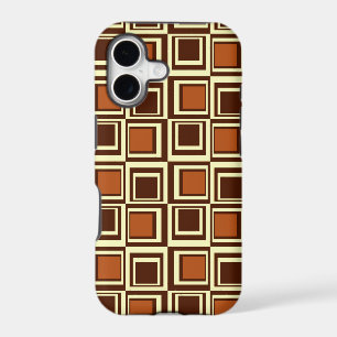 Modern squares, caramel and chocolate brown
