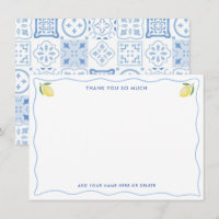 Modern Squiggle Lemons Mediterranean Bridal Shower