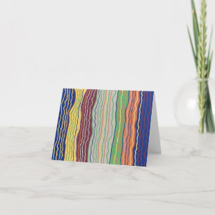 Modern Squiggles 3 Blank Note Card